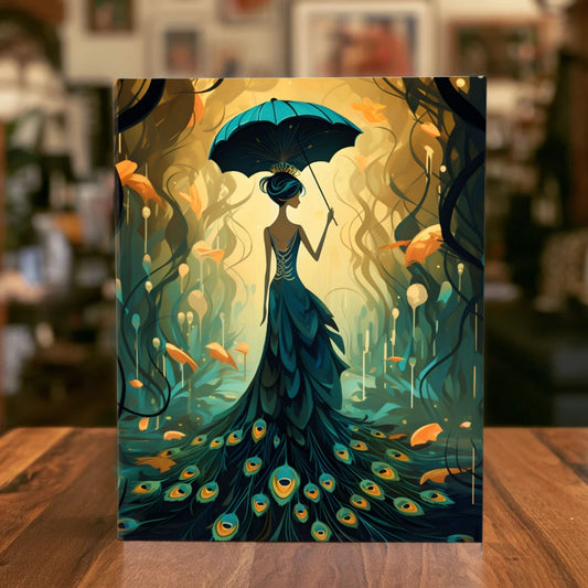 Peacock Lady 200 Page Composition Book