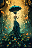 Peacock Lady 200 Page Composition Book