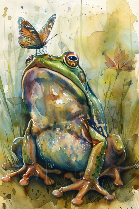 Frog and Butterfly 200 Page Composition Book